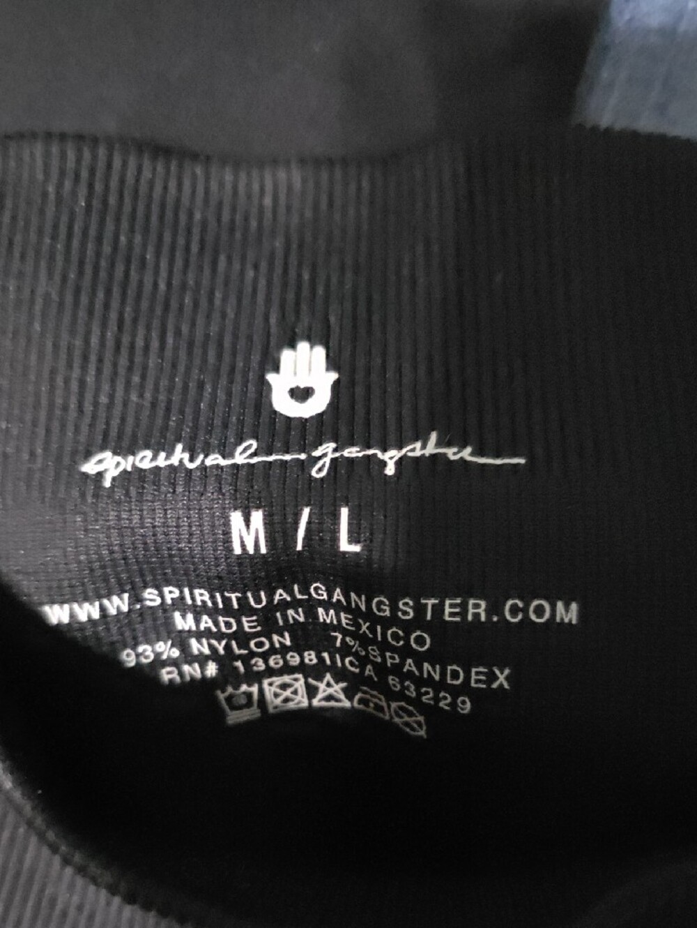 Spiritual Gangster Black  Leggings - Picture 3 of 3